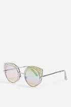 Topshop Gem Star Cat Eye Sunglasses
