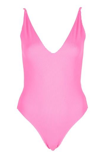 Topshop Ribbed Swimsuit