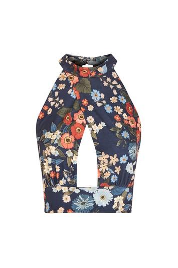 Topshop *floral Crossover Top By Love