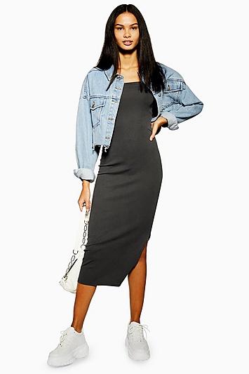 Topshop Acid Wash Bandeau Dress
