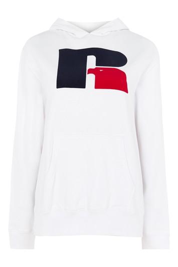 Topshop Eagle Crew Neck Hoodie By Russell Athletic