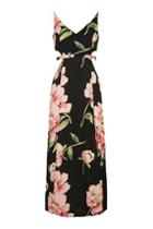 Topshop Floral Cut-out Maxi Dress