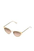 Topshop *gold Brown Boss Sunglasses By Quay