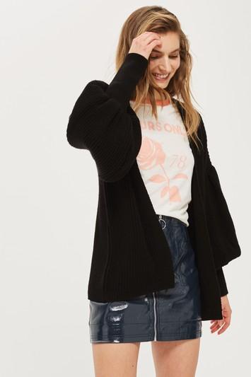 Topshop Balloon Sleeve Cardigan