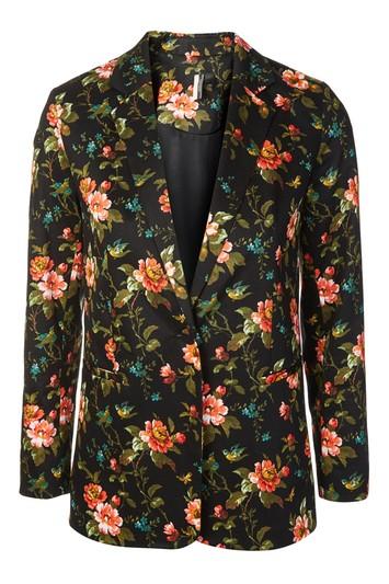 Topshop Tall Floral Jacquard Blazer