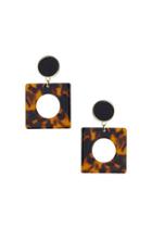 Topshop Tortoiseshell Square Earrings