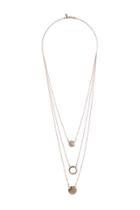 Topshop Rose Gold Multi Circle Necklace