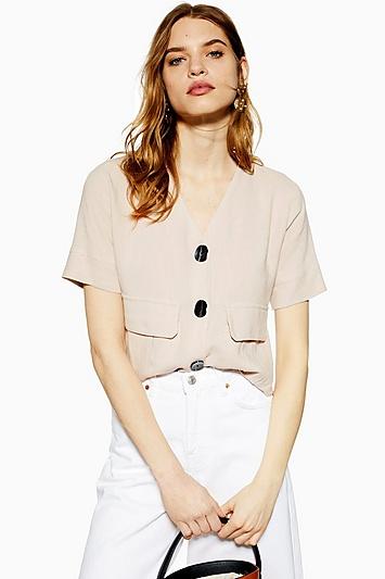 Topshop Petite Button Down Shirt