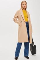Topshop Relaxed Camel Coat