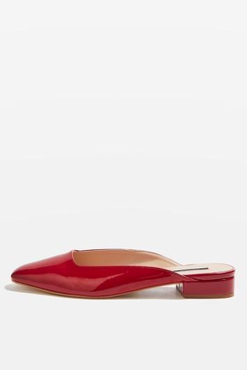 Topshop Kat Squared Flat Mule Shoes