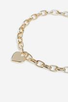 Topshop *chunky Heart Charm Necklace