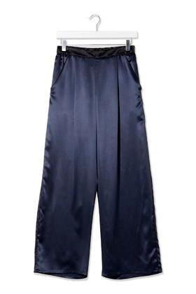 Topshop Satin Pyjama Style Wide Leg Trousers By Boutique