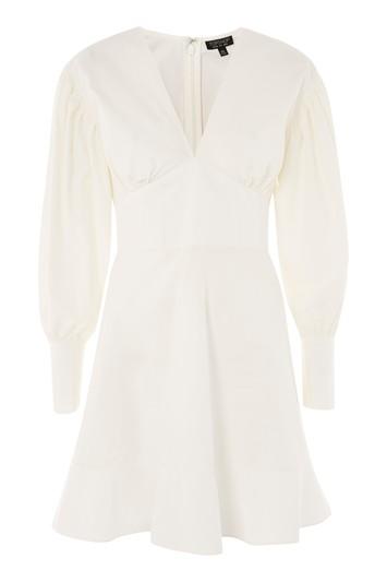 Topshop Poplin Balloon Sleeve Dress