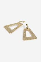 Topshop Textured Triangle Drop Earrings