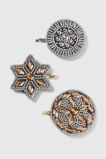 Topshop Mega Embellished Hair Slides