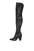 Topshop Banging Sequin Over The Knee Boots