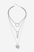 Topshop Circle And Ball Shape Pendant Necklace