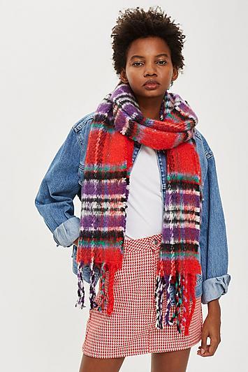 Topshop Heavy Check Scarf