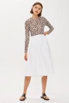 Topshop *microfibre Circle Skirt By Boutique