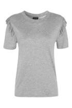 Topshop Petite Frill Sleeve T-shirt