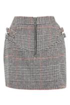 Topshop Petite Checked Buckle Pelmet A-line Skirt