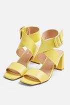 Topshop Natalia Yellow Buckle Sandals