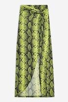 Topshop Neon Lime Snake Mesh Sarong