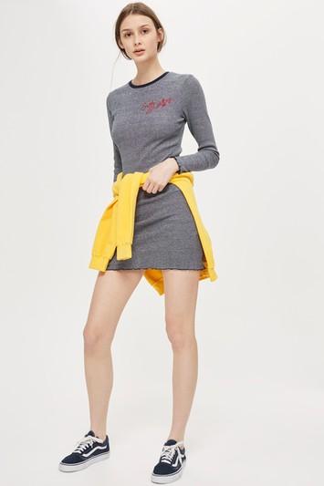Topshop 'sweet Nothing' Striped Bodycon Dress