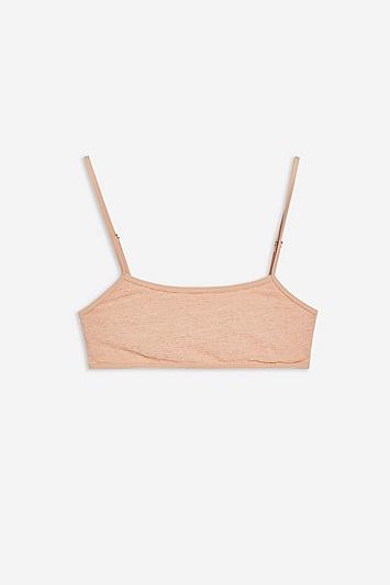 Topshop Nude Crop Bikini Top