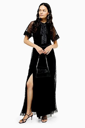 *layered Maxi Dress By Lace & Beads