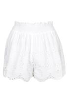 Topshop Embroidered Flippy Shorts