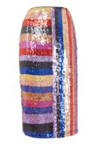 Topshop Premium Rainbow Sequin Midi Skirt