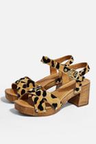Topshop Veronica Leopard Clog Sandals