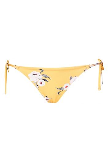 Topshop Posie Floral Tie Side Bikini Bottoms