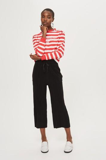 Topshop Petite Ruffle Waist Trousers