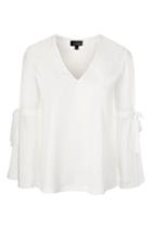 Topshop Tall Tie Sleeve Blouse
