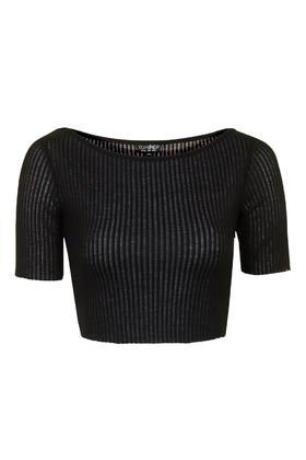 Topshop Slash Crop Tee