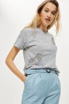Topshop Raw Embellished T-shirt