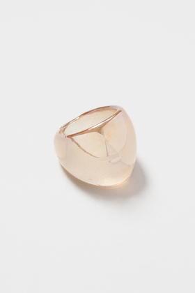 Topshop Gold Look Glass Ring