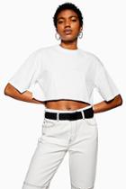 Topshop White Washed Cropped T-shirt