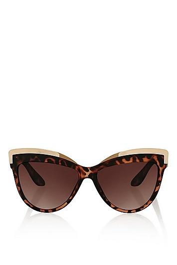 Topshop Sheldon Metal Detail Feline Sunglasses