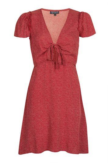 Topshop Spot Cut Out Tea Dress