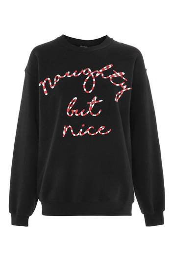 Topshop Naughty But Nice Sweat Top