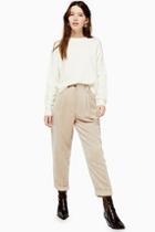 Topshop Tall Stone Casual Corduroy Tapered Trousers
