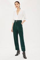 Topshop Petite Twill Deep Cuff Trousers