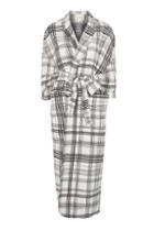 Topshop Grid Checked Duster Coat