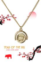 Topshop Year Of The Pig Ditsy Necklace