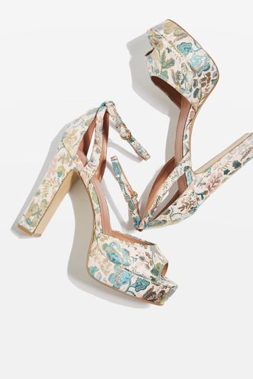 Topshop Margot Jacquard Heeled Platforms