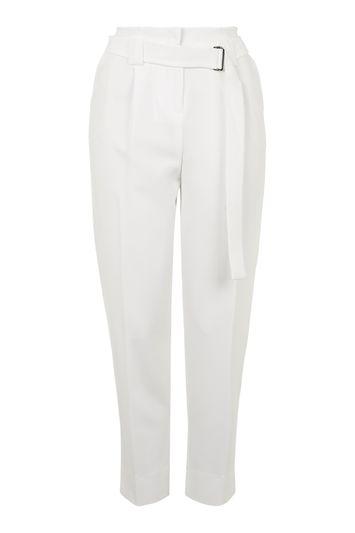 Topshop Petite Belted Peg Trousers