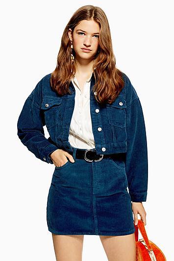 Topshop Cropped Corduroy Jacket